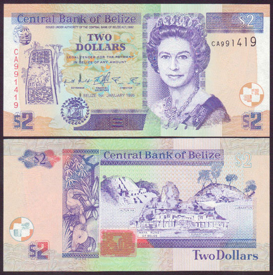 1999 Belize $2 (Unc) L001102